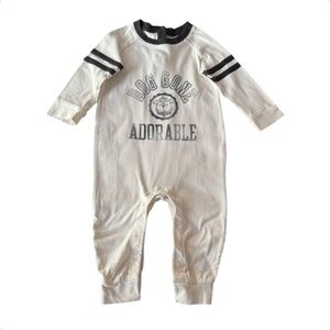 GAP Cream & Navy Dog Romper 6-12 Boys